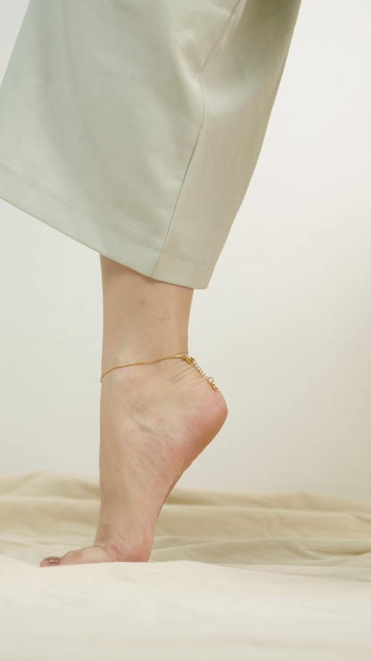 Thin Snake Gold Chain Anklet