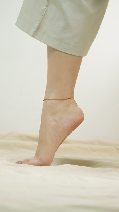 Curb Chain Gold Anklet