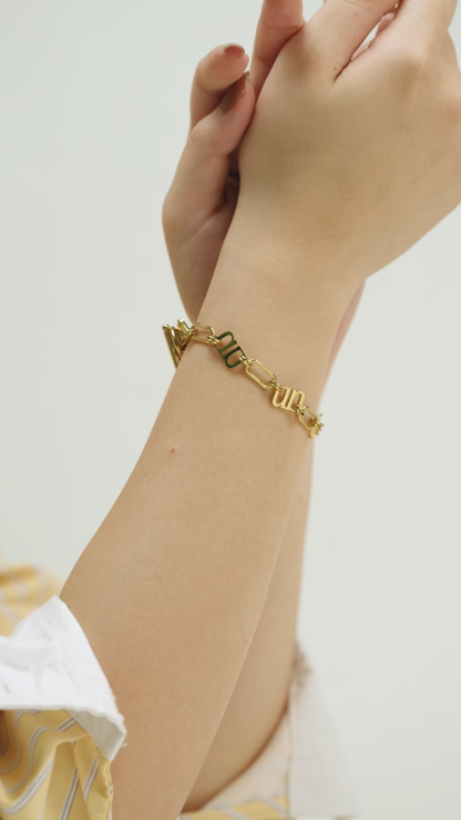 Gung Iconic Gold Chain Bracelet