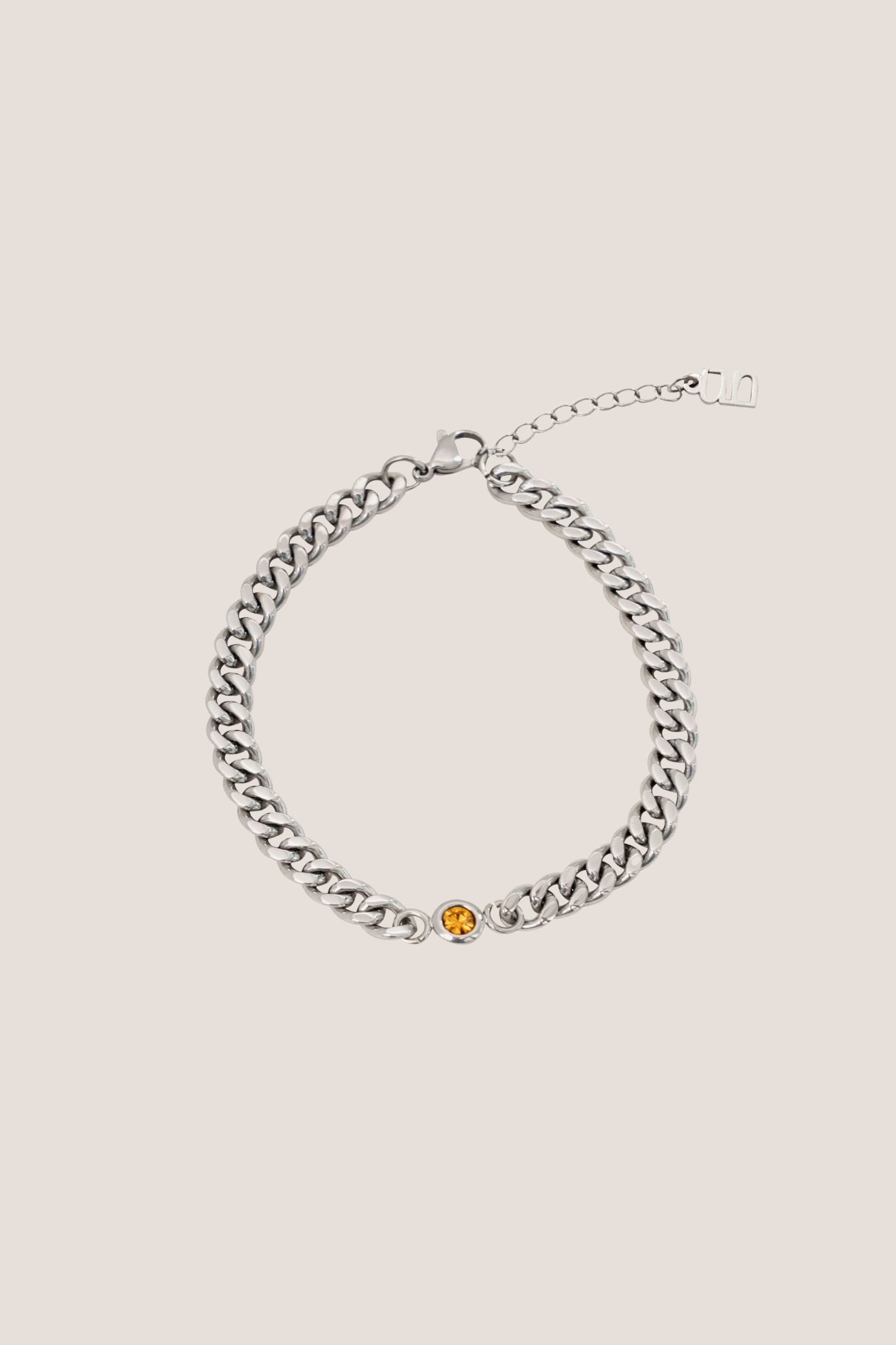 Andonis Curb Silver Chain Anklet