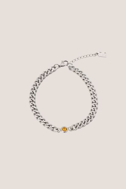 Andonis Curb Silver Chain Anklet