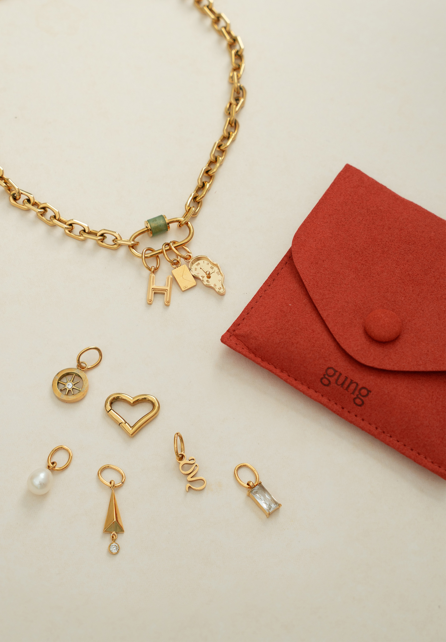 Aurea Aventurine Jade Chain Gold Necklace