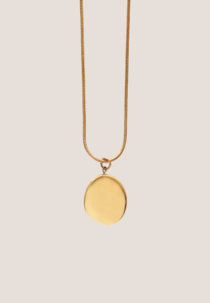 Aurum Pendant Rounded Snake Gold Chain Necklace