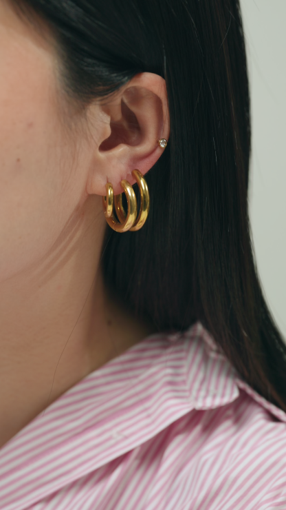 Eros Gold Hoop Earrings