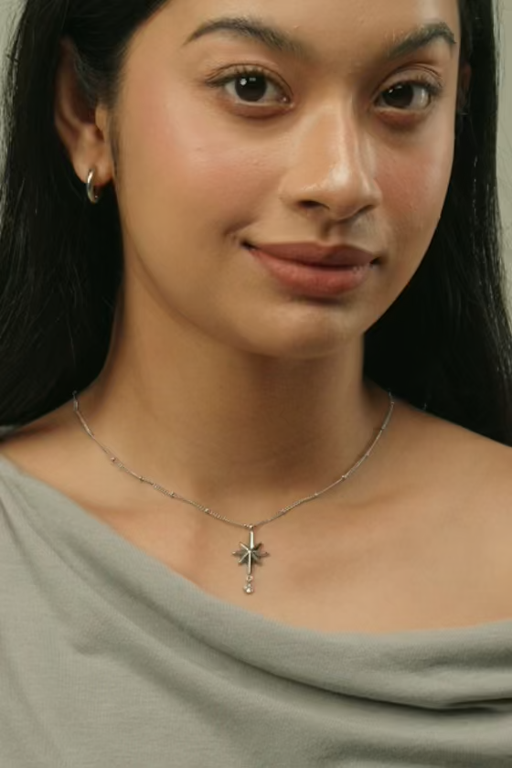 Stardust Silver Chain Pendant Necklace