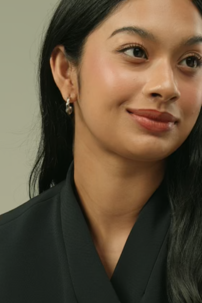 Aurora Irregular Silver Earrings