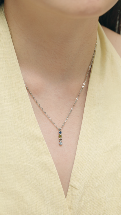 Desire Mystic Silver Chain Pendant Necklace