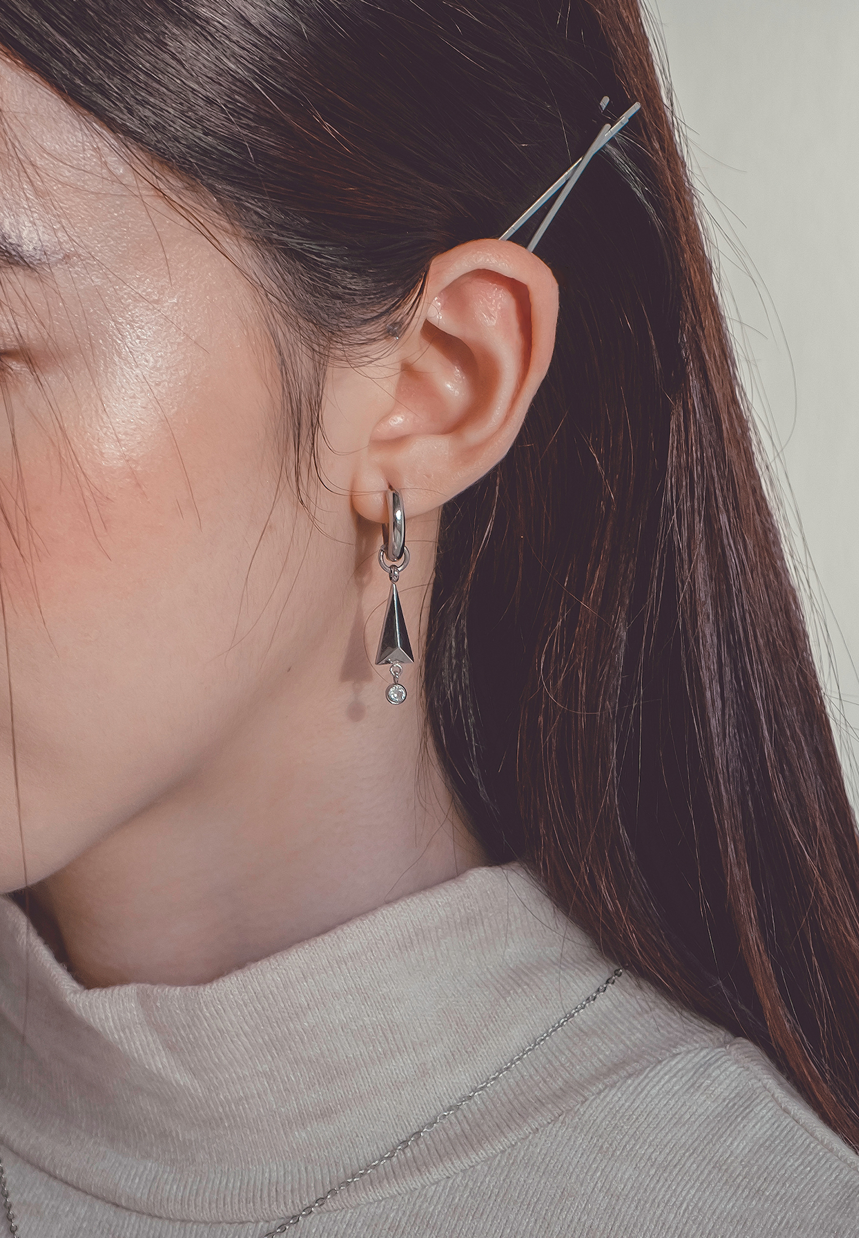 Bibelot Mini Silver Hoops Earrings