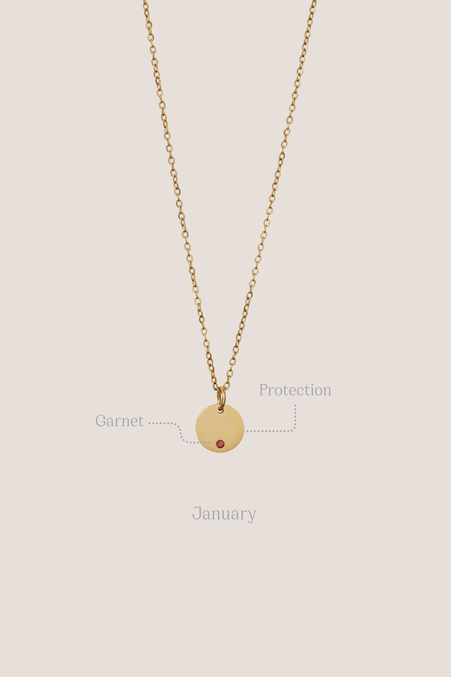 Stunning Birthstone Pendant Gold Chain Necklace | Gung Jewellery