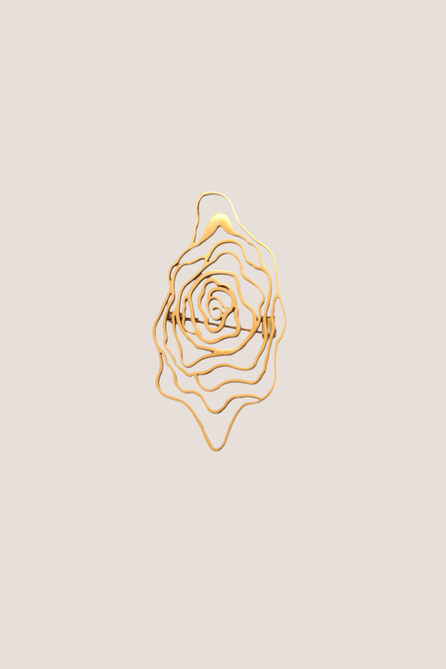Rosette Gold Brooch