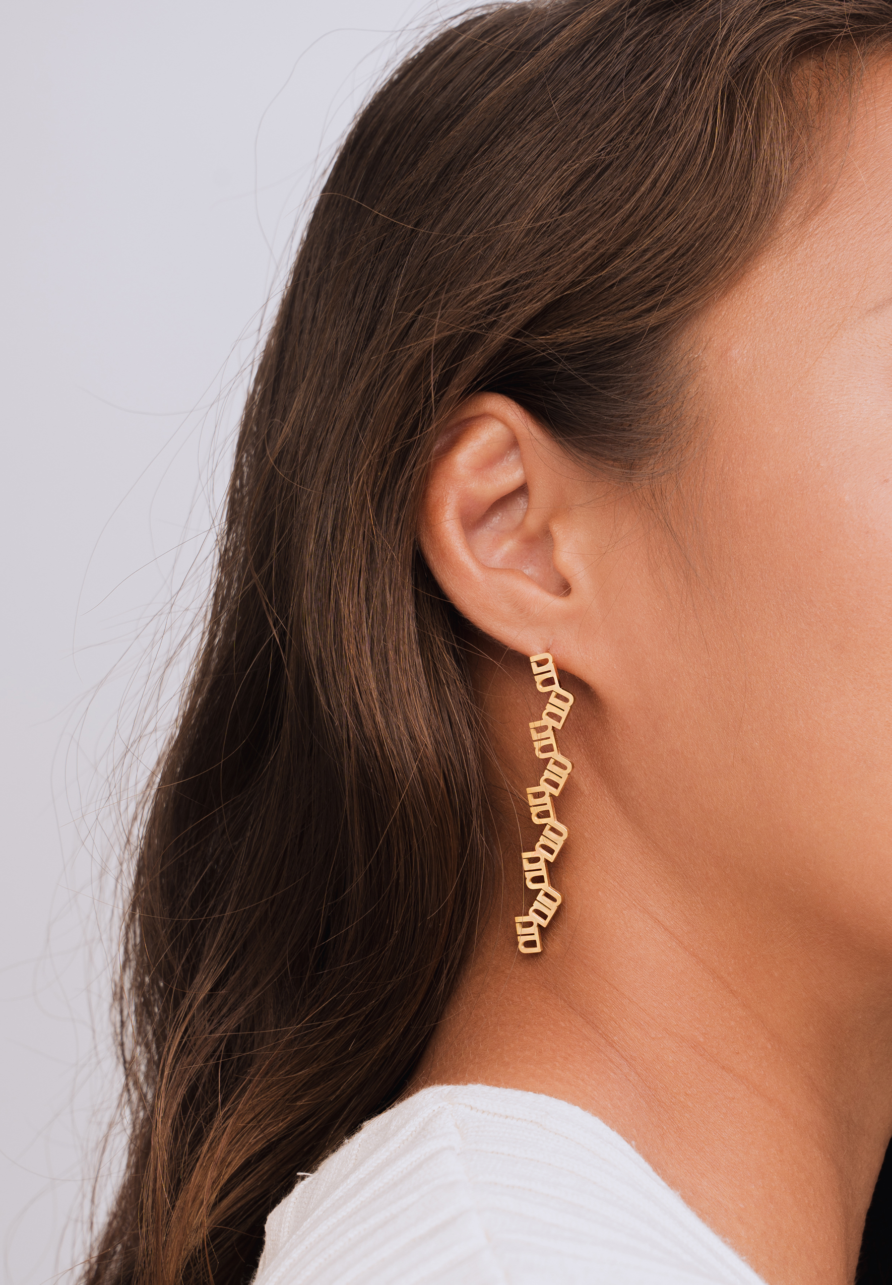 Gung Iconic Cascade Gold Earrings