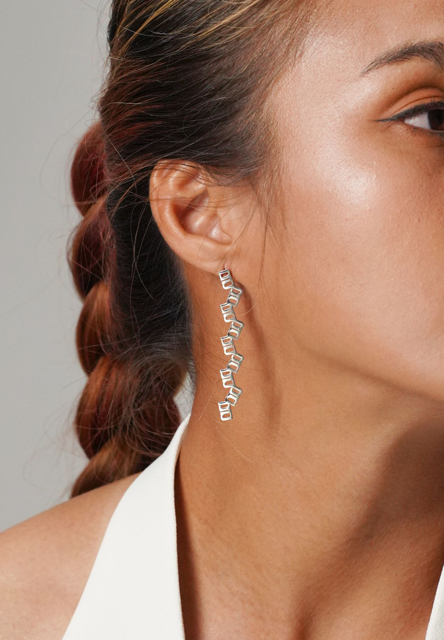 Gung Iconic Cascade Silver Earrings