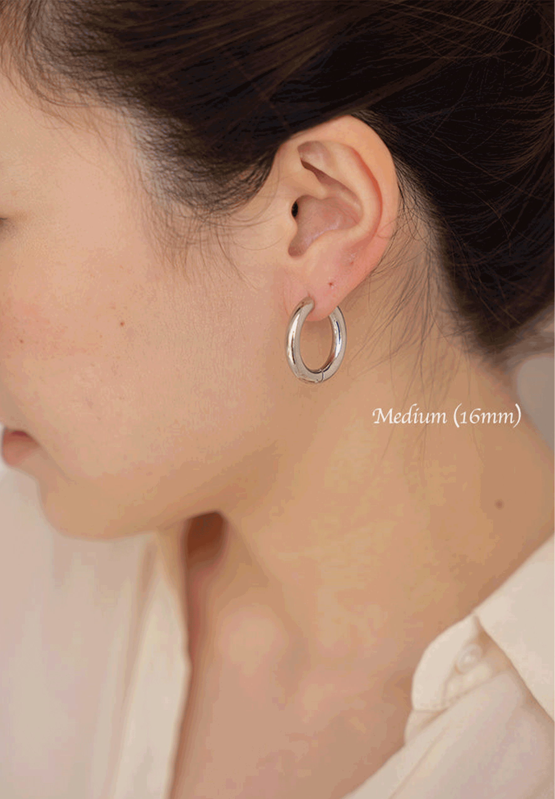 Eros Silver Hoop Earrings