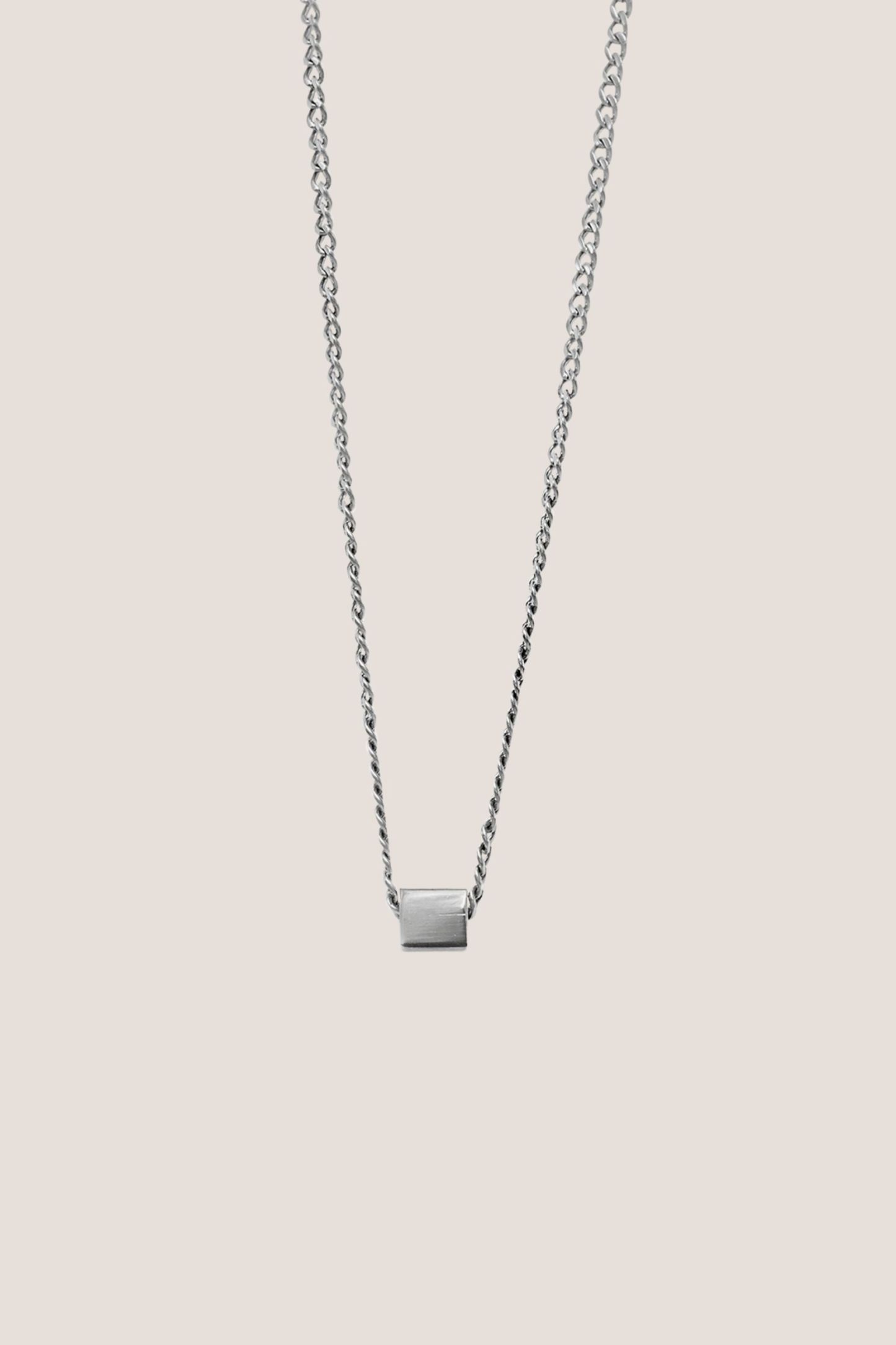 Cube Cuban Link Silver Chain Necklace