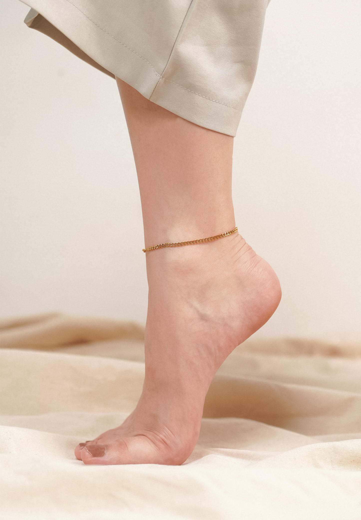 Curb Chain Gold Anklet