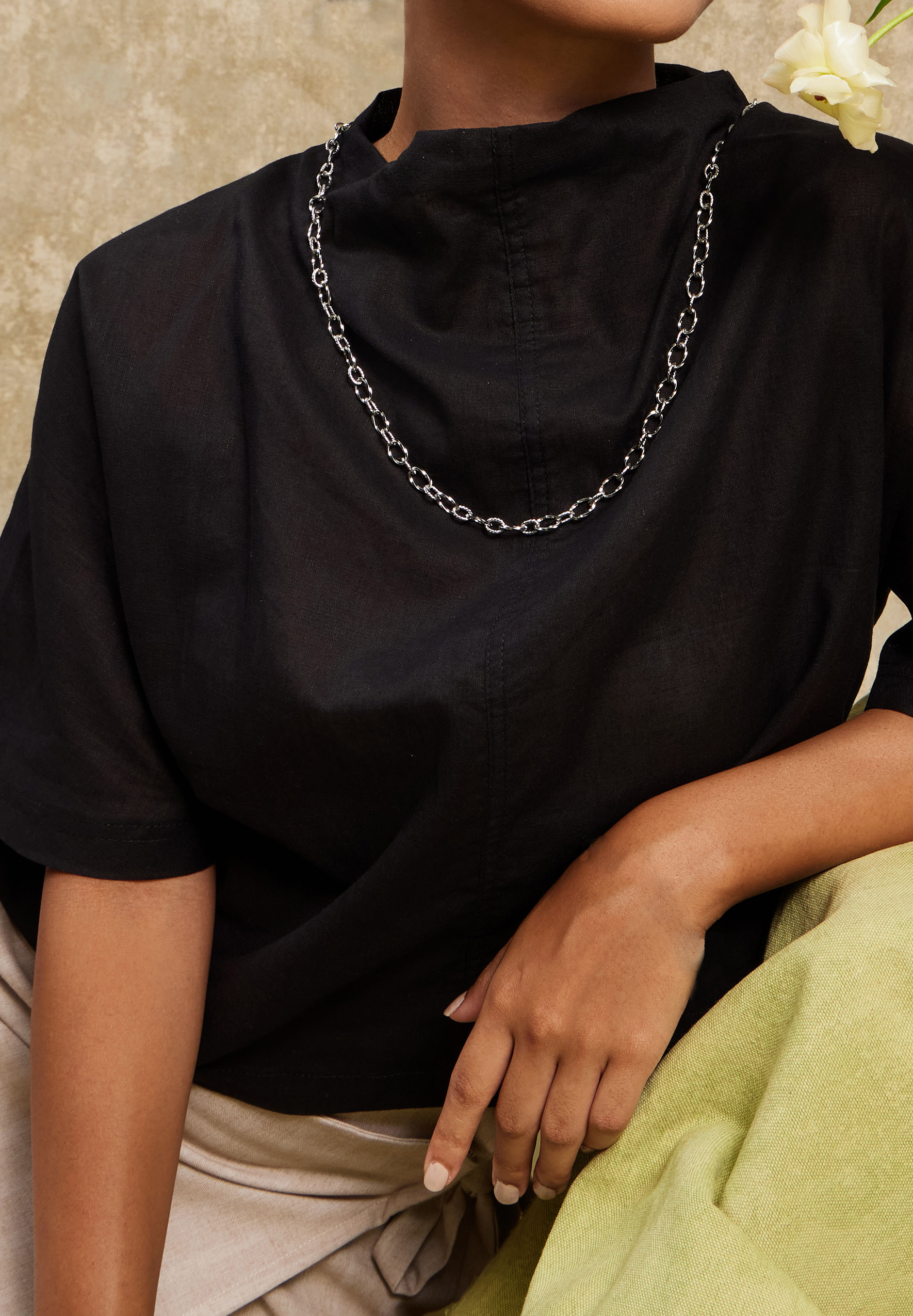 Dawn Silver Chain Belt Necklace