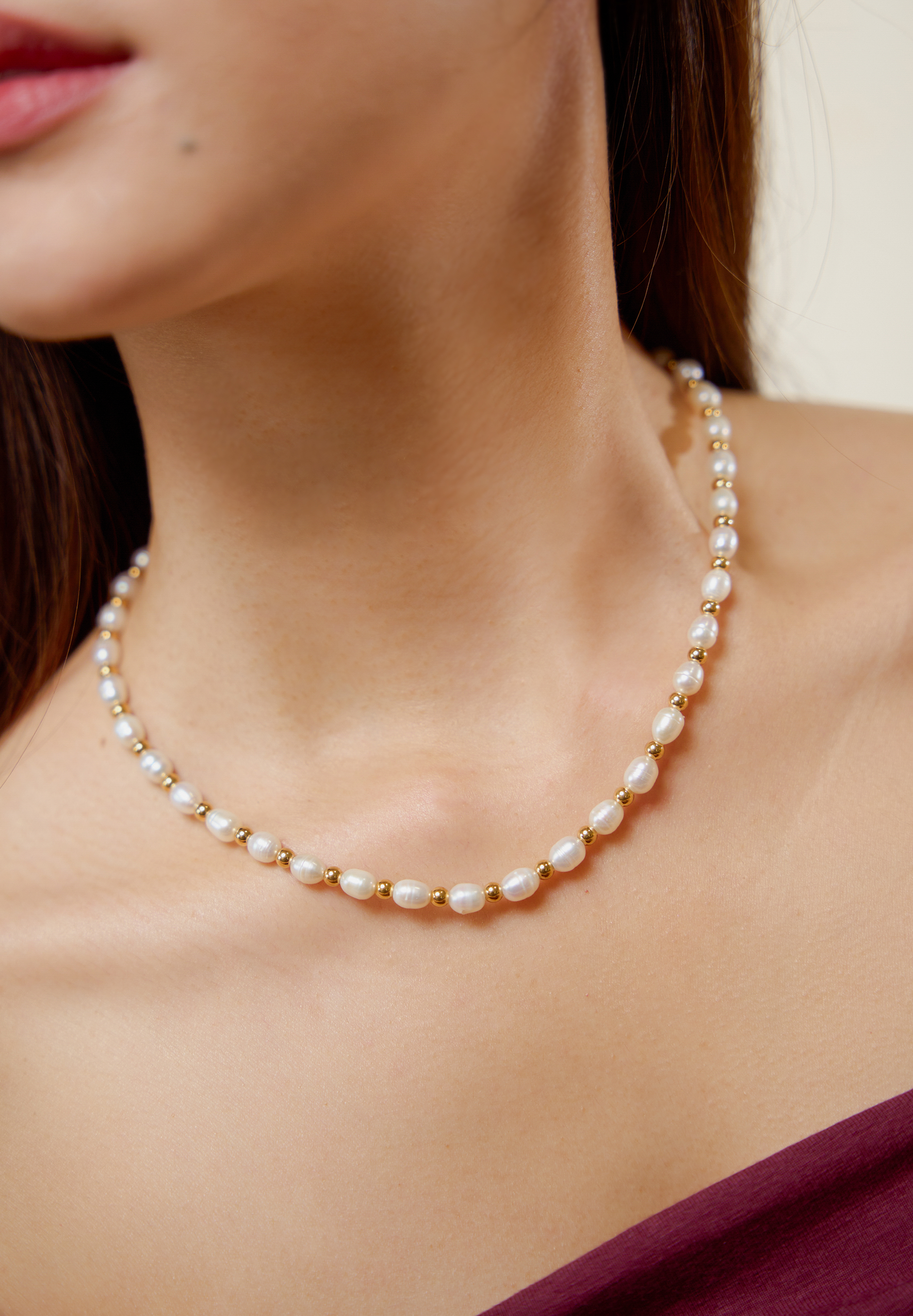 Dew Pearl Gold Necklace