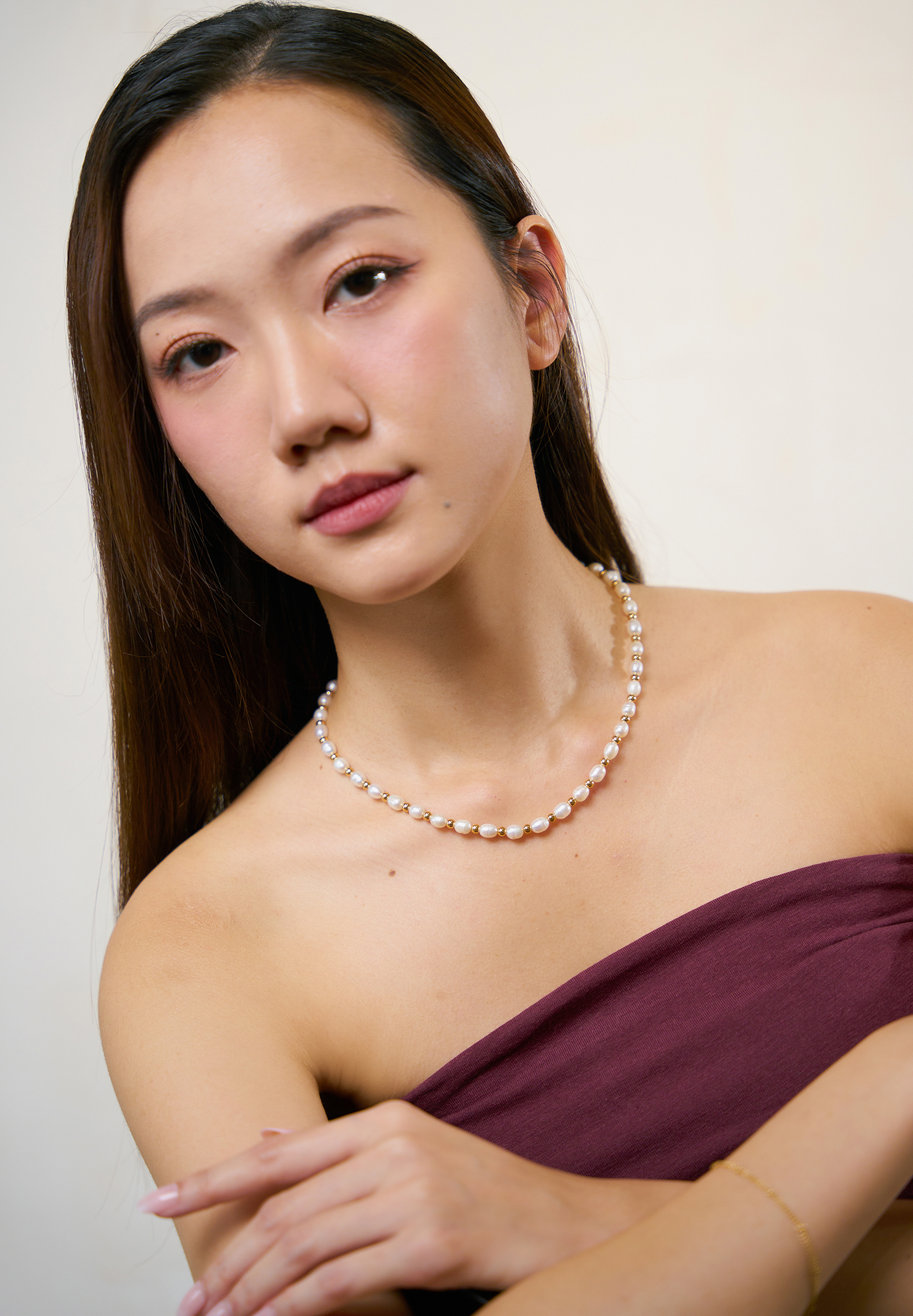 Dew Pearl Gold Necklace