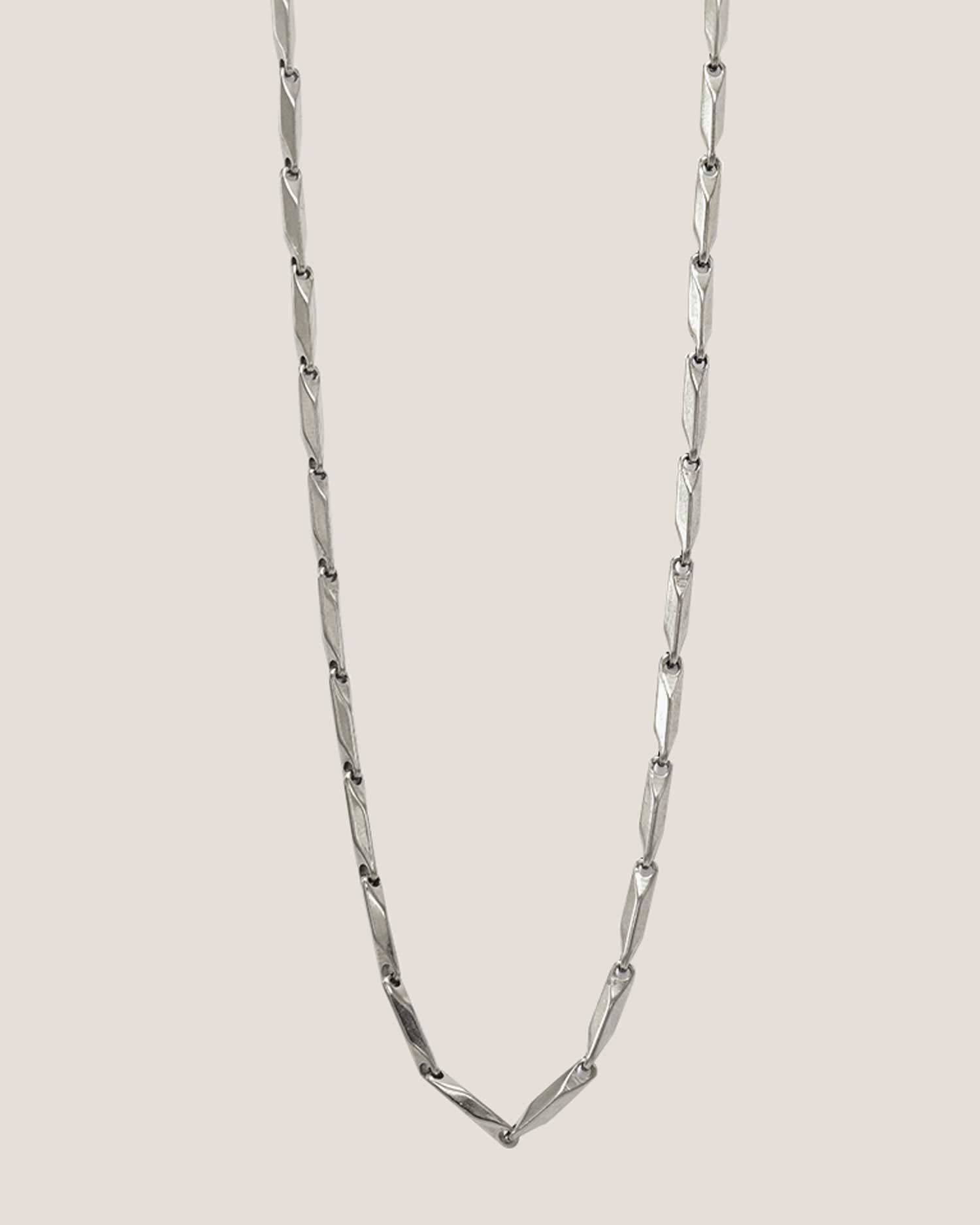 Edgy Silver Chain Necklace