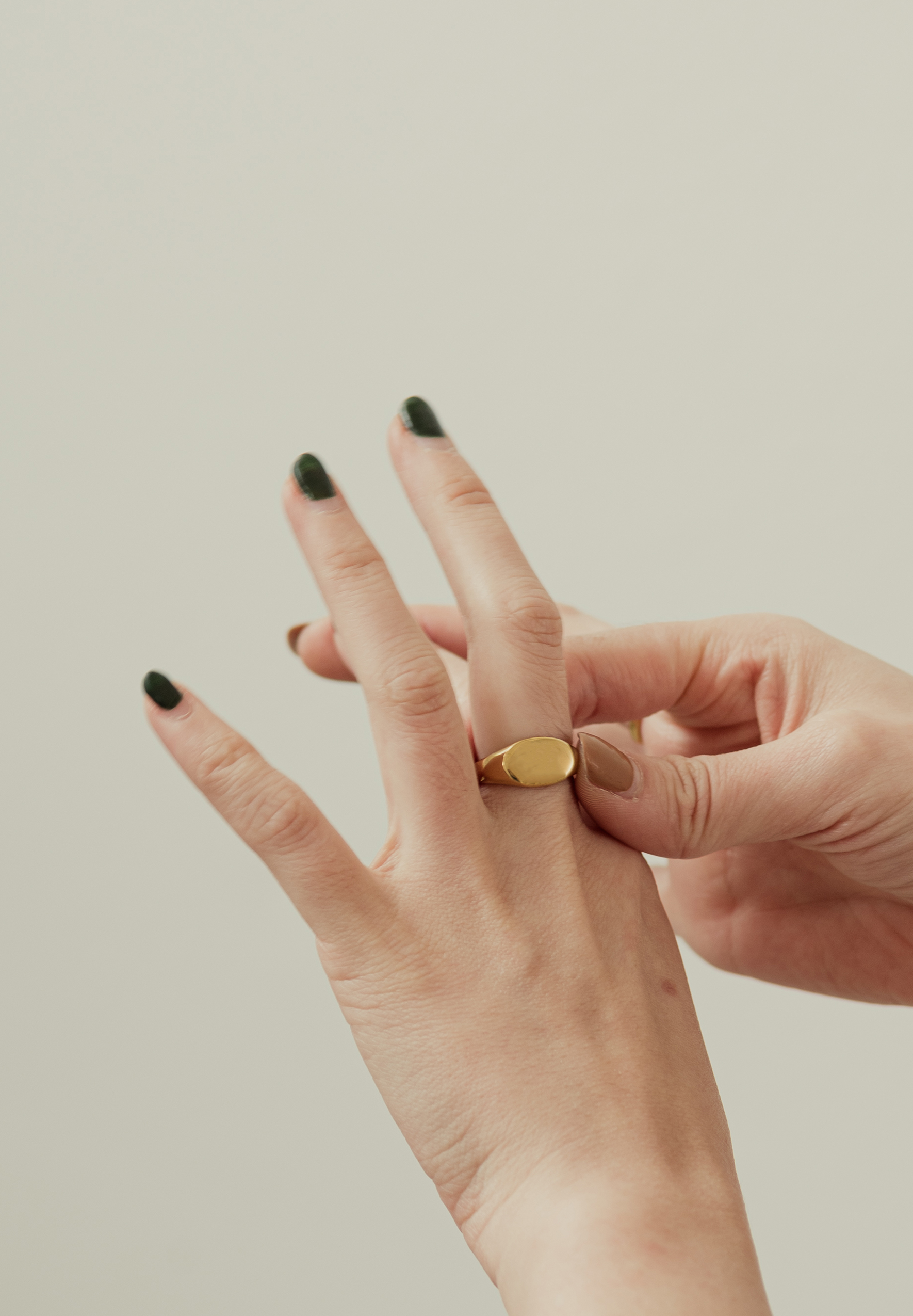 Ellipse Gold Signet Ring