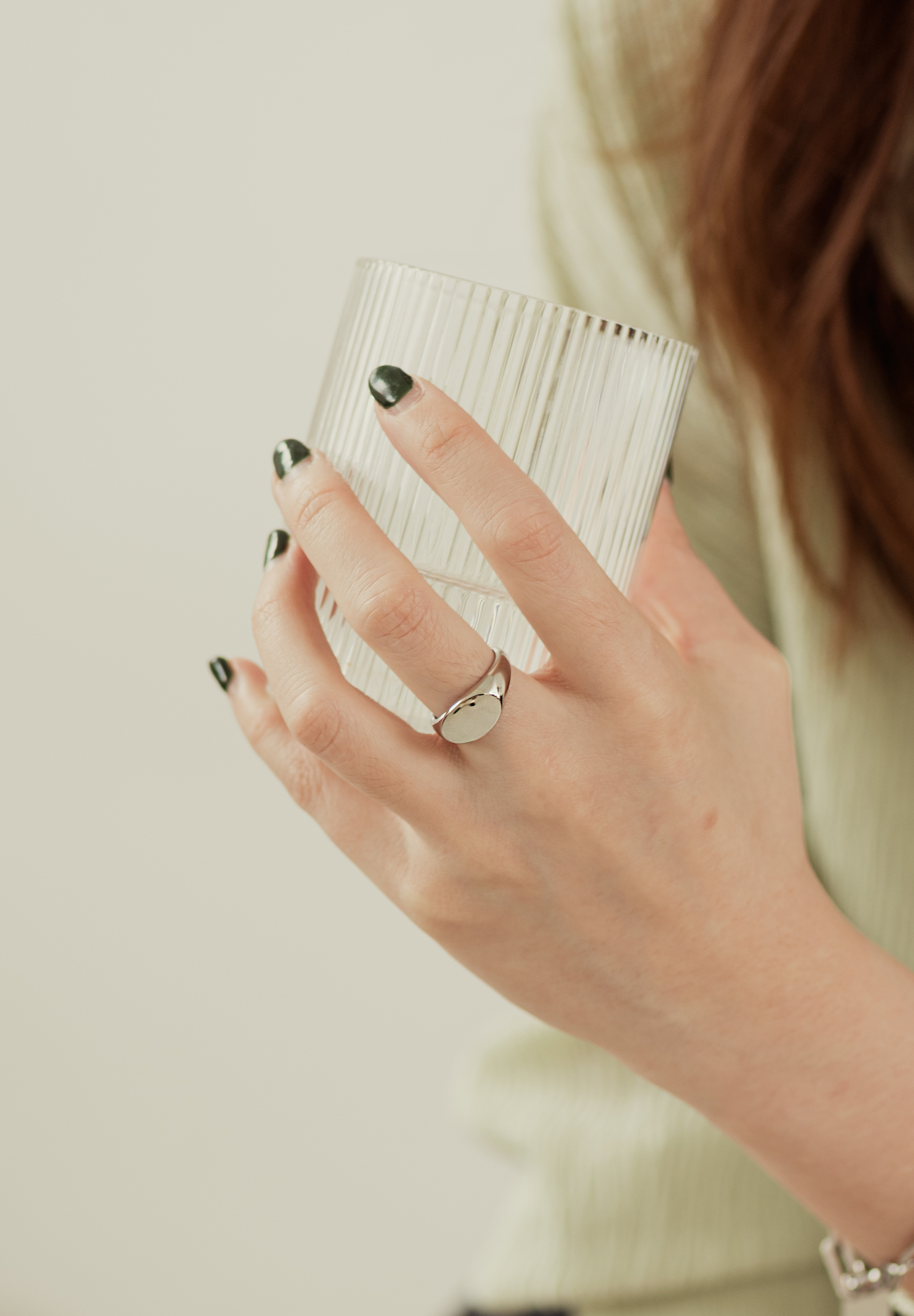 Ellipse Silver Signet Ring