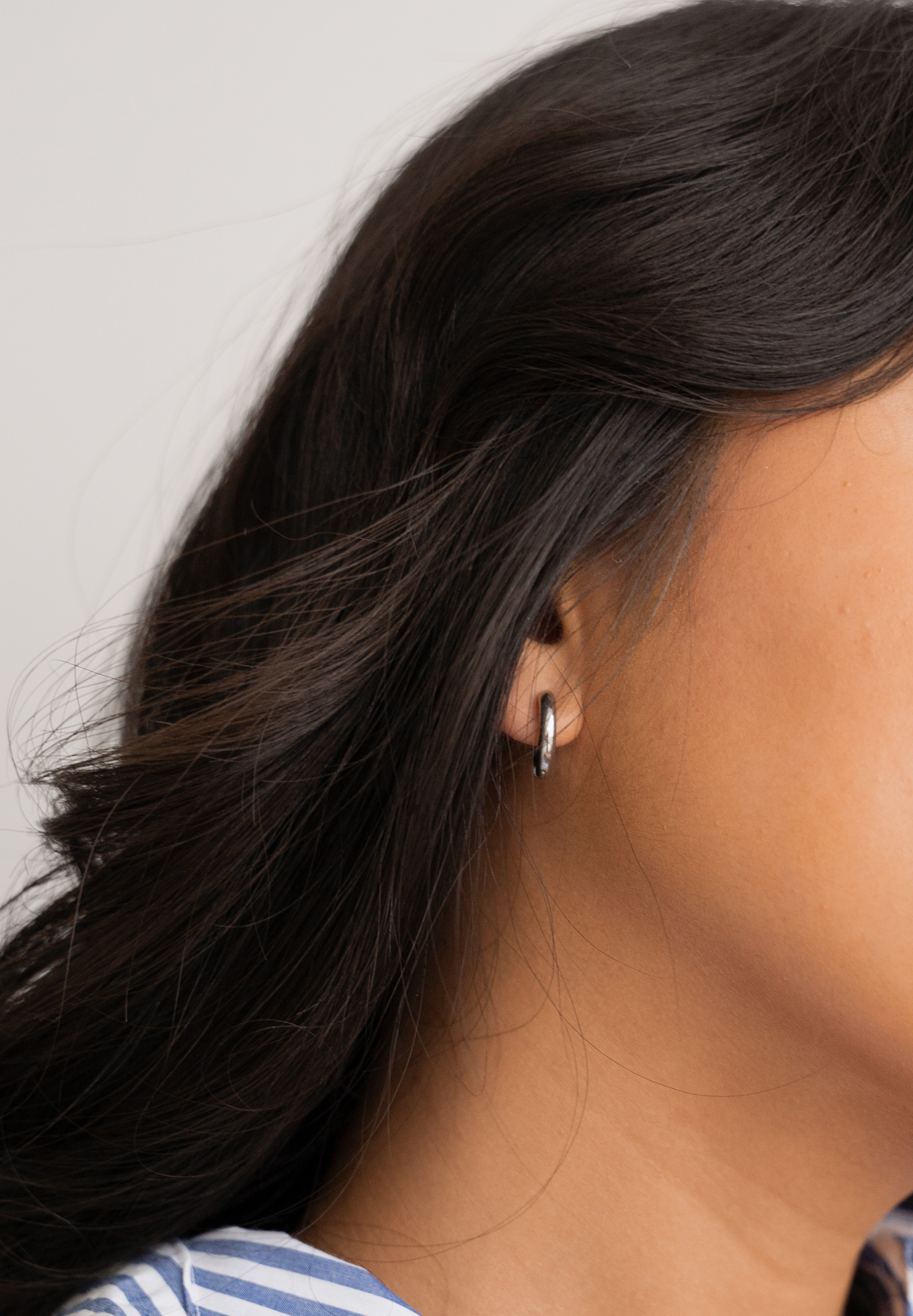 Eros Silver Hoop Earrings