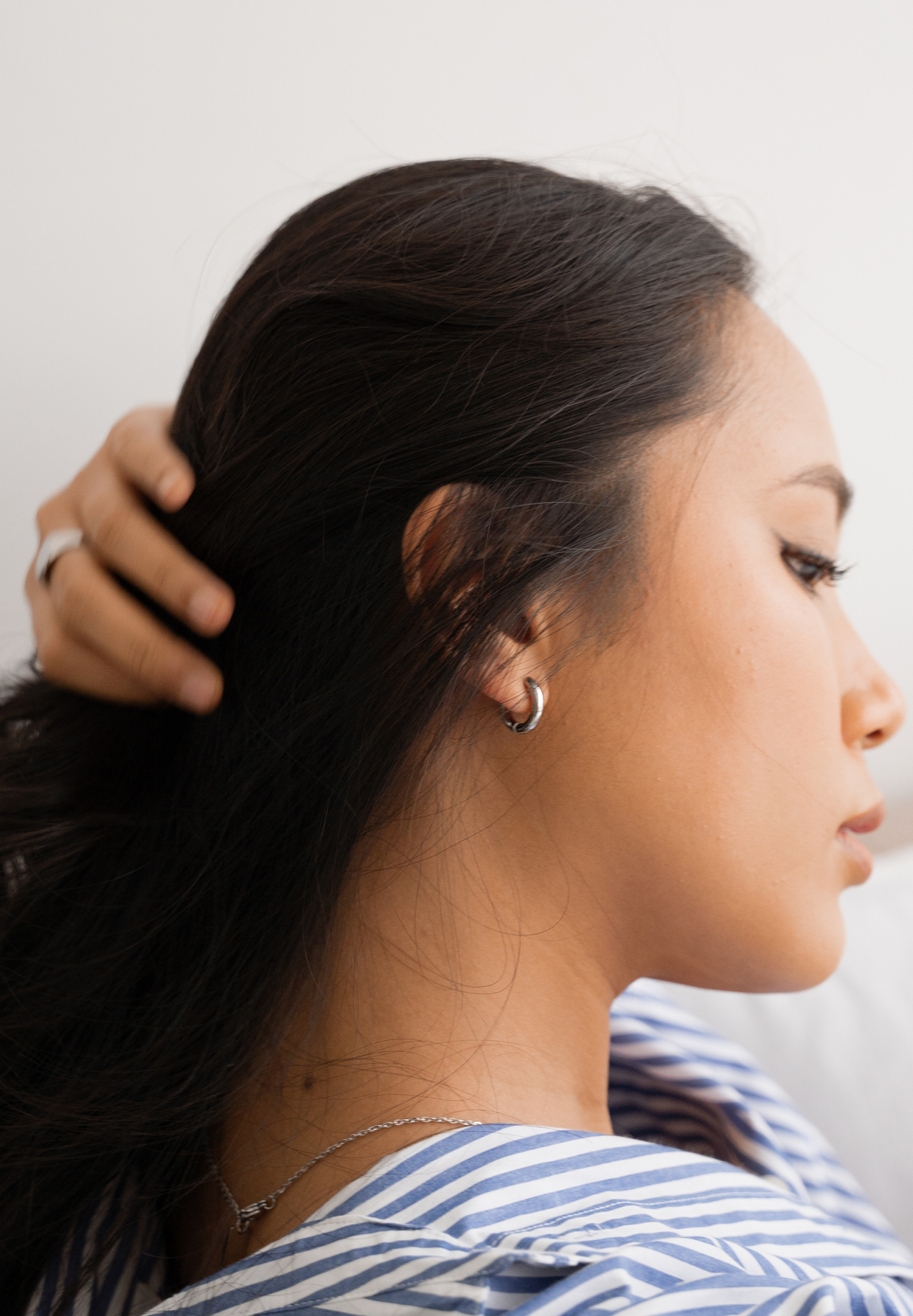 Eros Silver Hoop Earrings