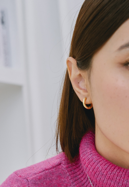 Eros Gold Hoop Earrings
