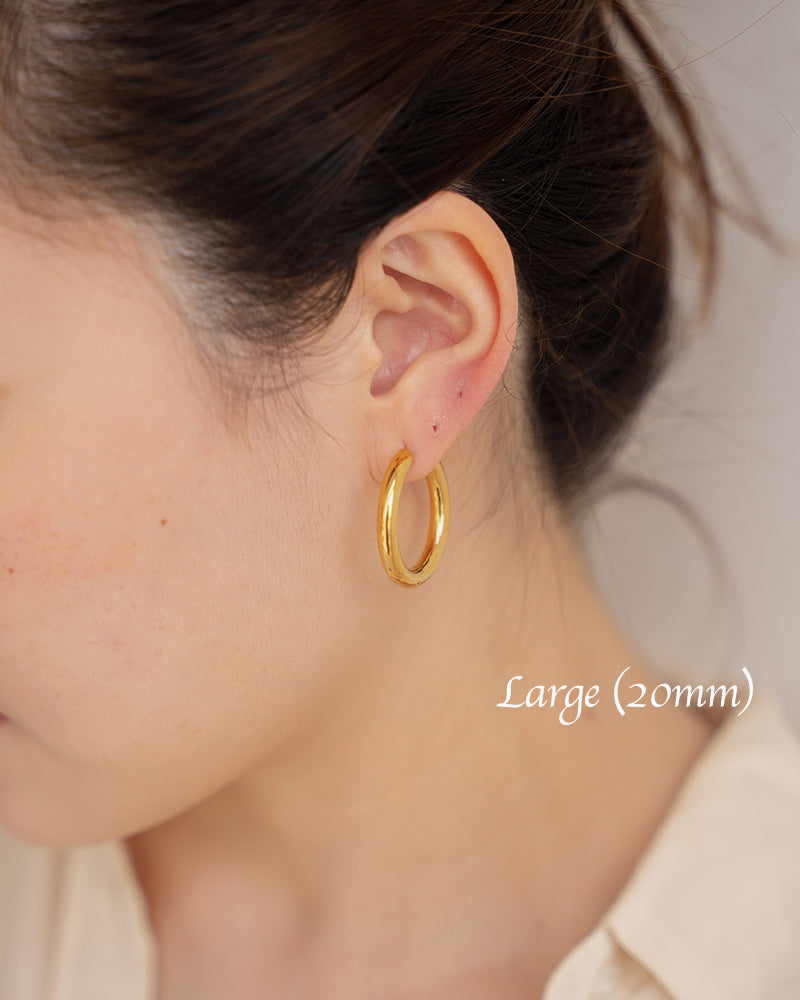 Eros Gold Hoop Earrings