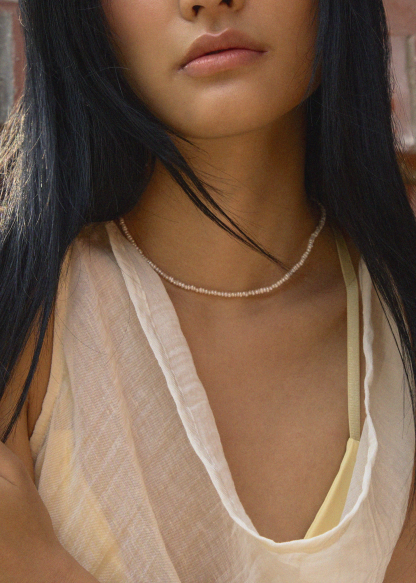 Fucata Baroque Freshwater Pearl Gold Necklace