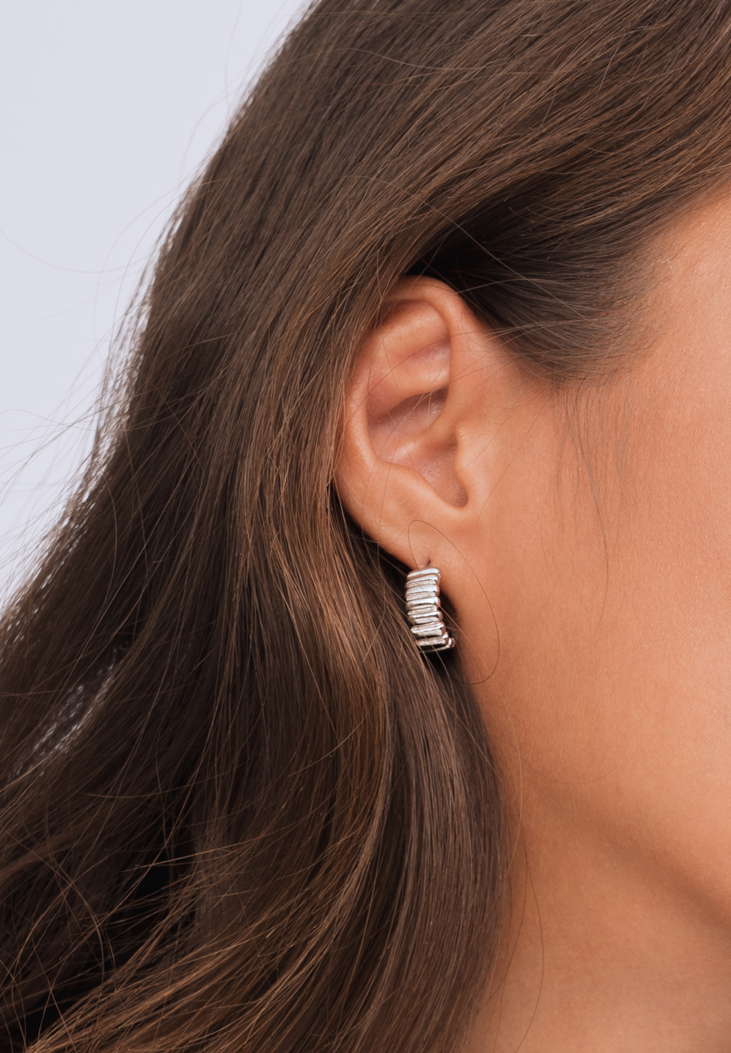 Gaia Silver Hoop Earrings