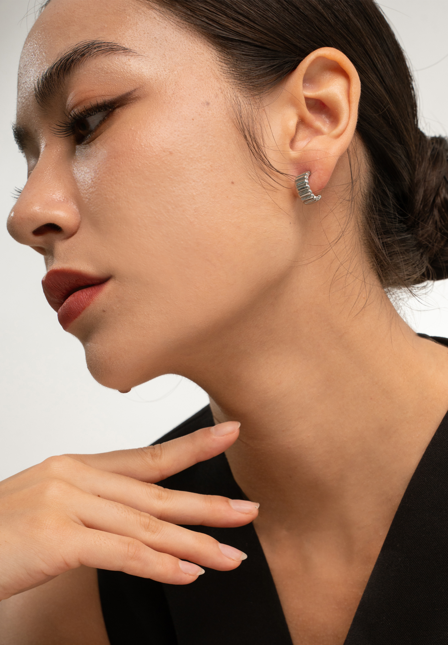 Gaia Silver Hoop Earrings