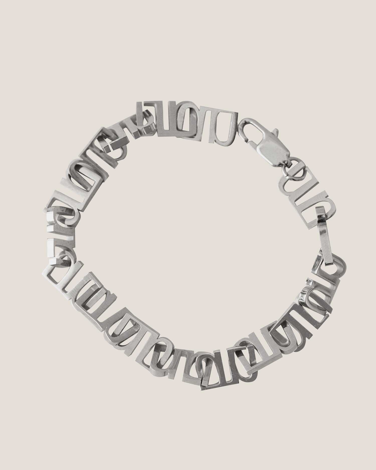 Gung Iconic Silver Chain Bracelet