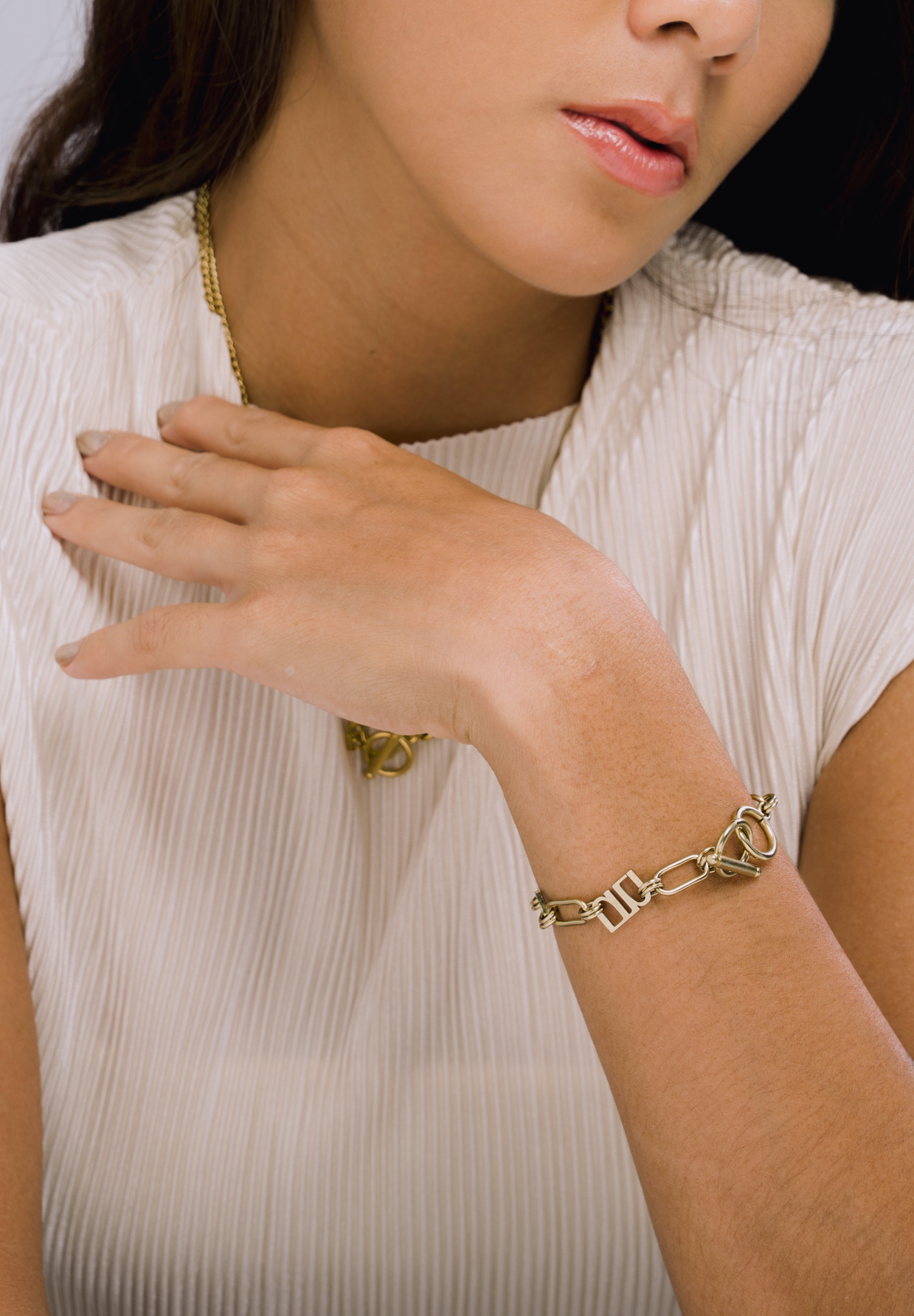 Gung Iconic Gold Chain Bracelet