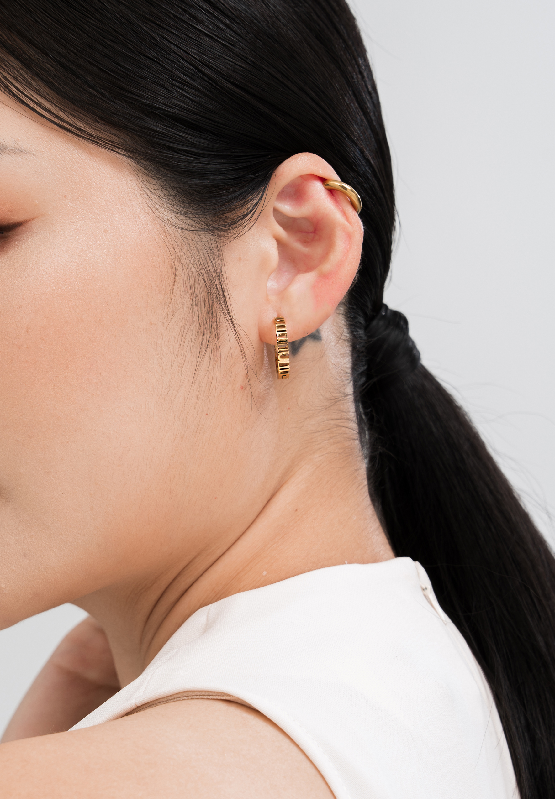 Gung Iconic Gold Hoop Earrings