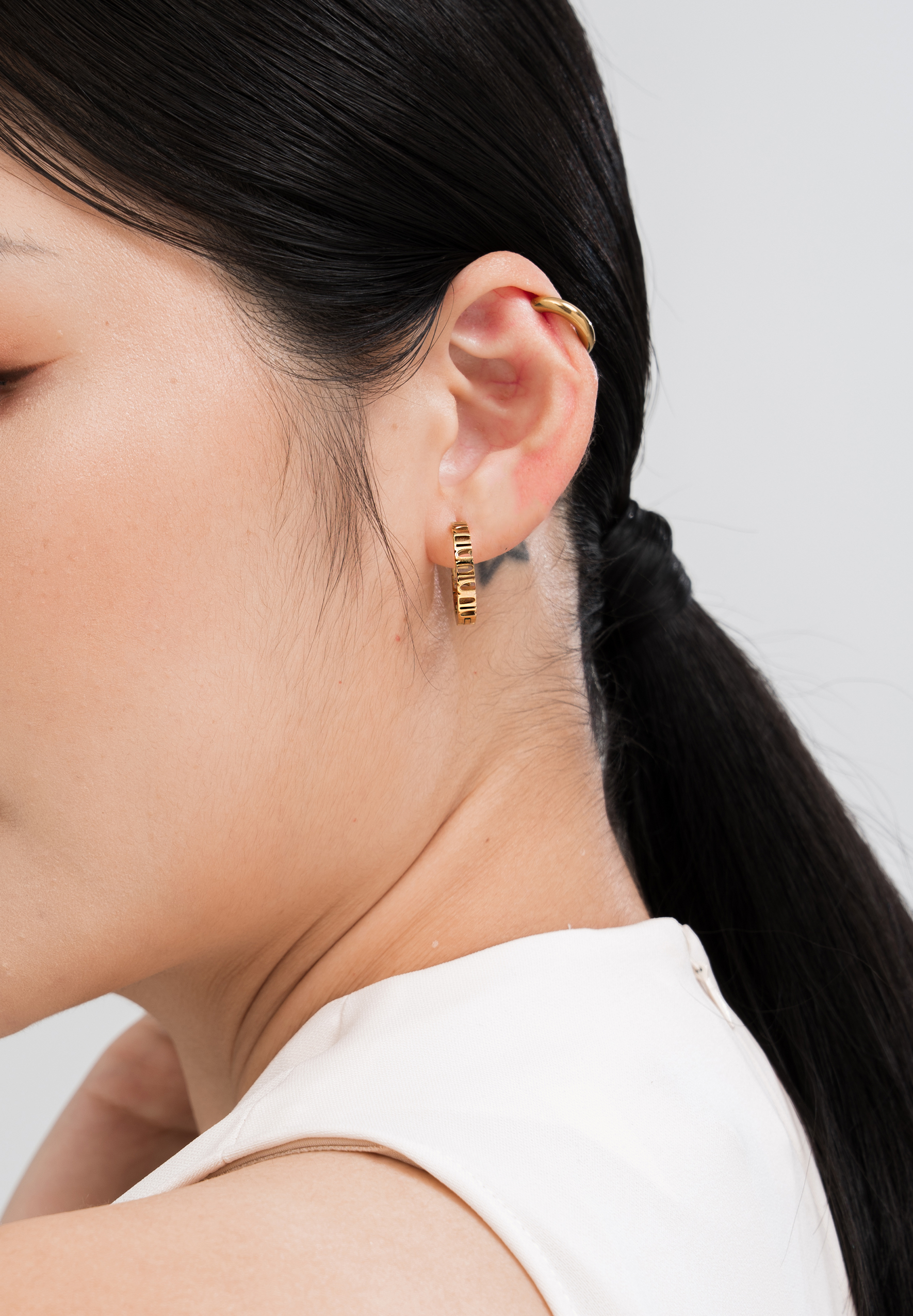 Gung Iconic Gold Hoop Earrings