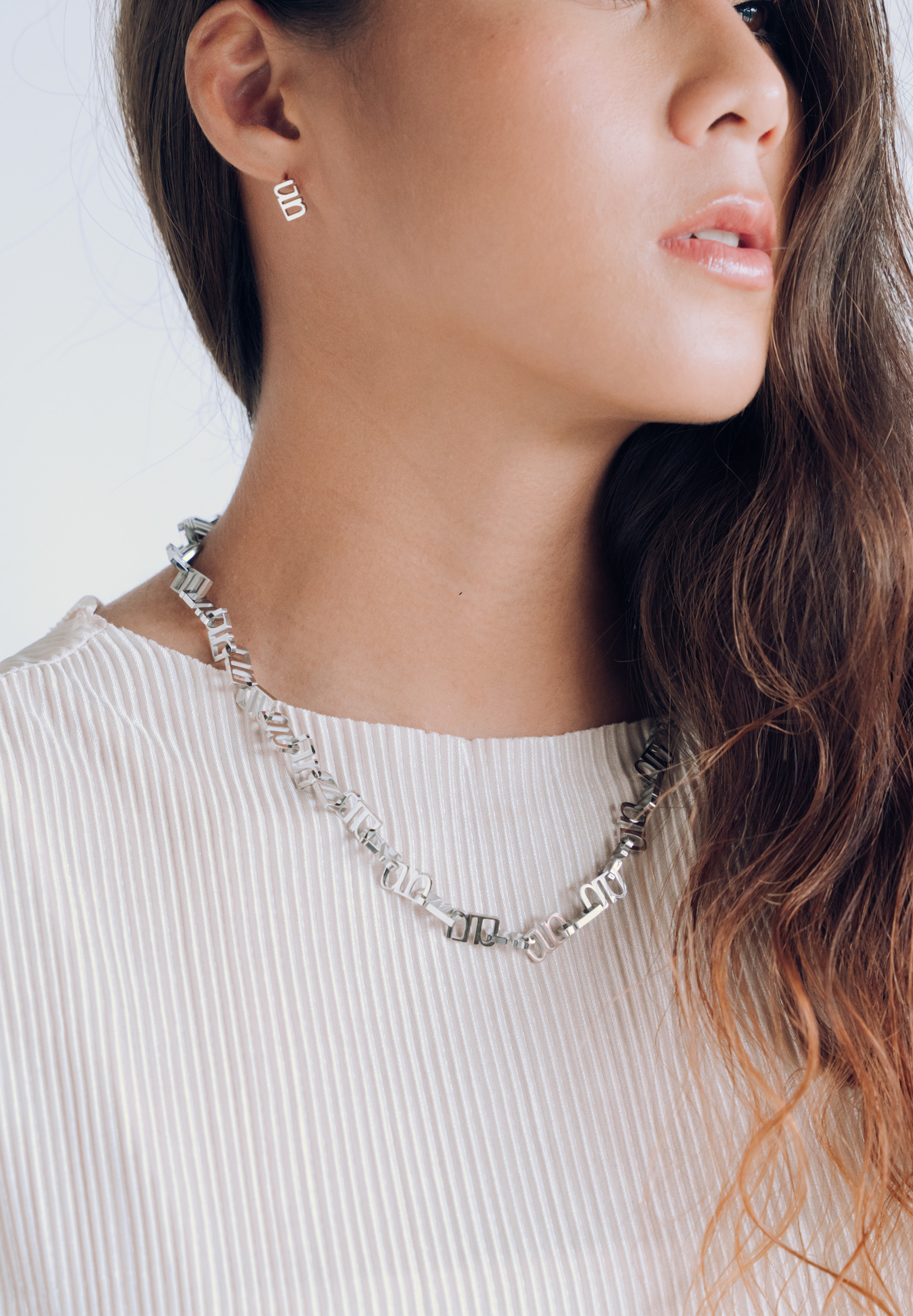 Gung Iconic Silver Chain Necklace