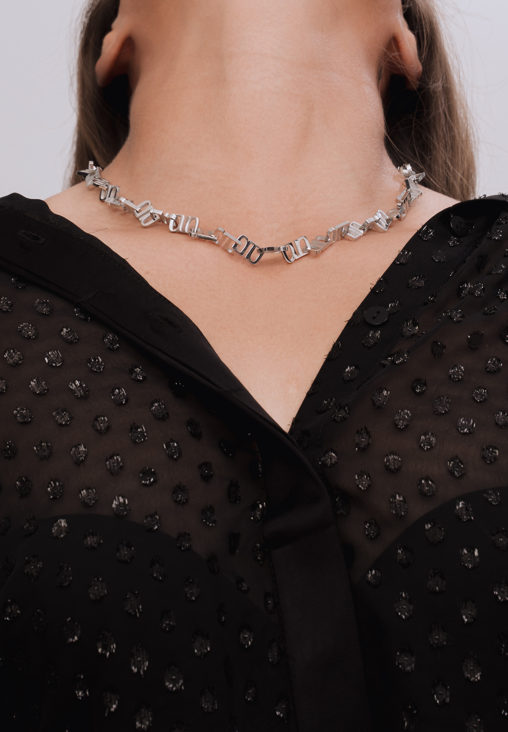 Gung Iconic Silver Chain Necklace