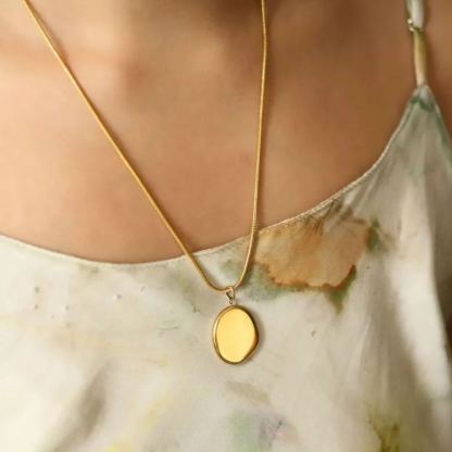 [Pre-order] Aurum Pendant Rounded Snake Chain Necklace