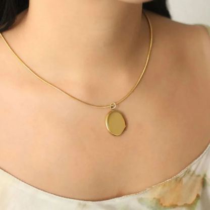 [Pre-order] Aurum Pendant Rounded Snake Chain Necklace