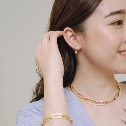 Fucata Baroque Freshwater Pearl Gold Necklace