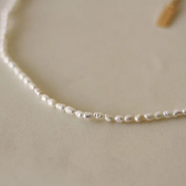 Fucata Baroque Freshwater Pearl Gold Necklace