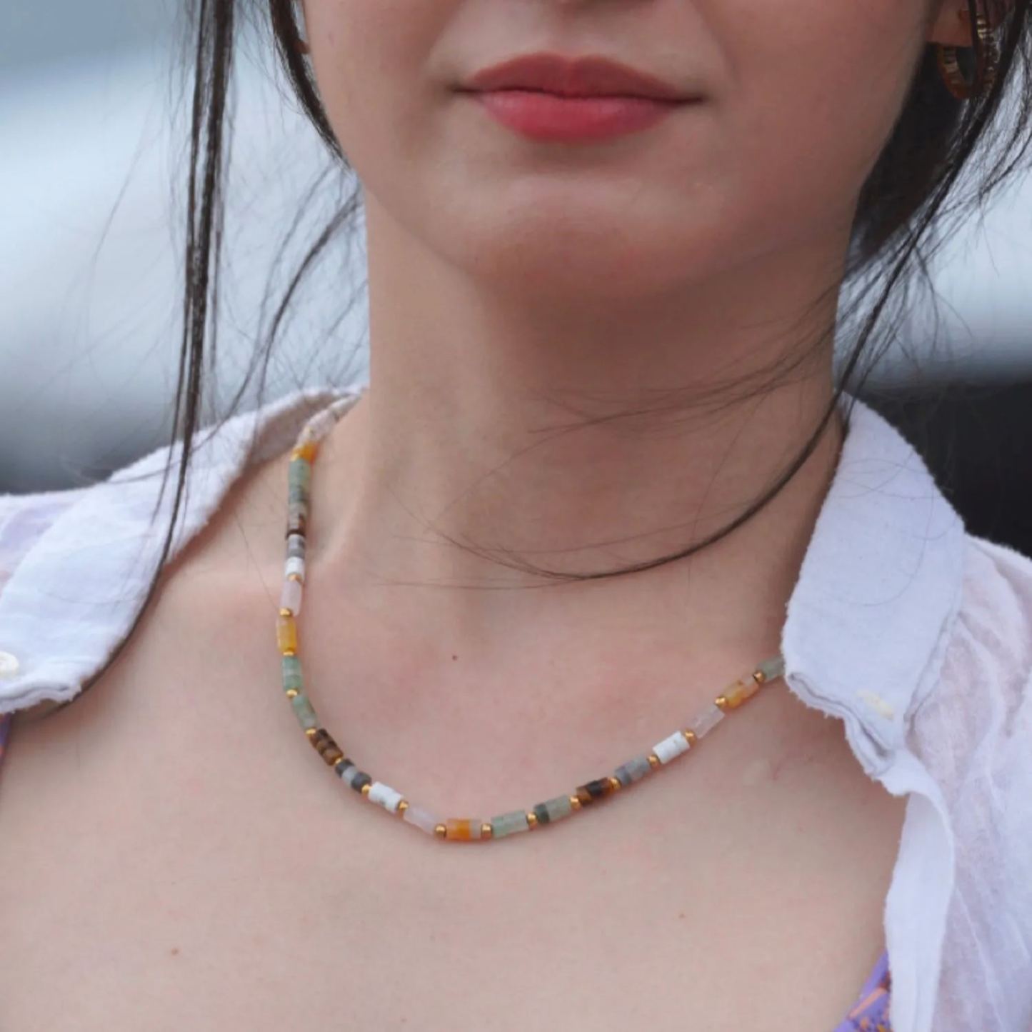 Serenity Spectrum Beaded Necklace