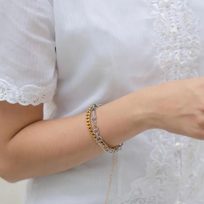 Dalia Silver Chain Link Bracelet