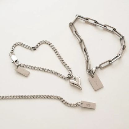 Curb Chain Silver Bracelet