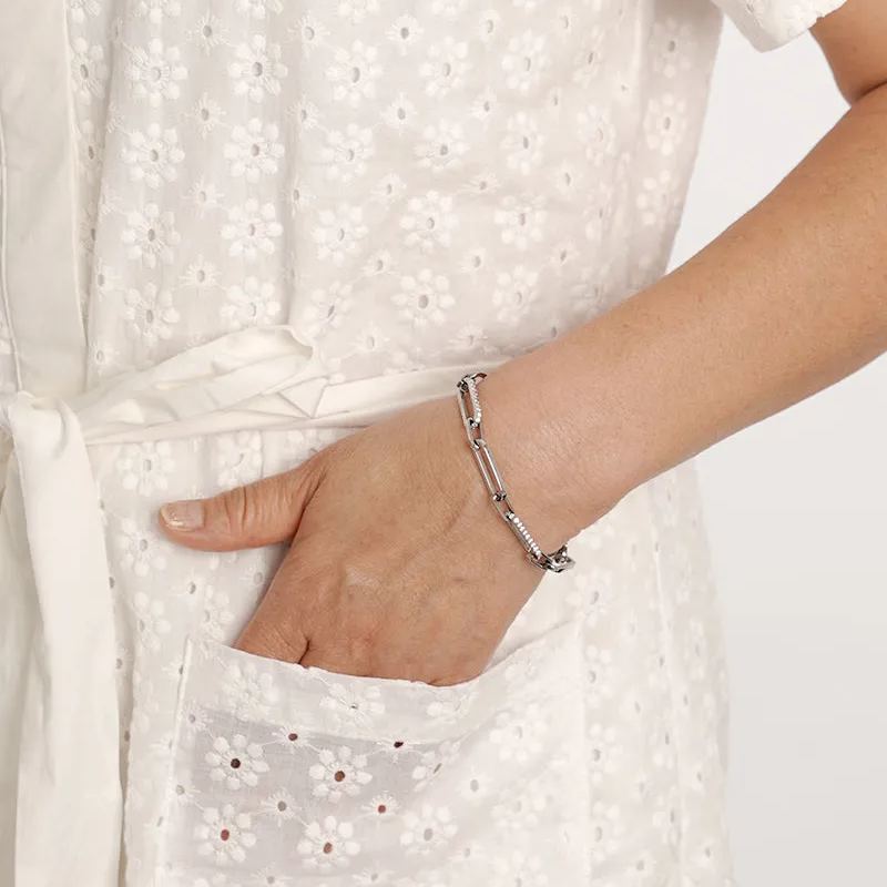 Galore Silver Link Chain Bracelet
