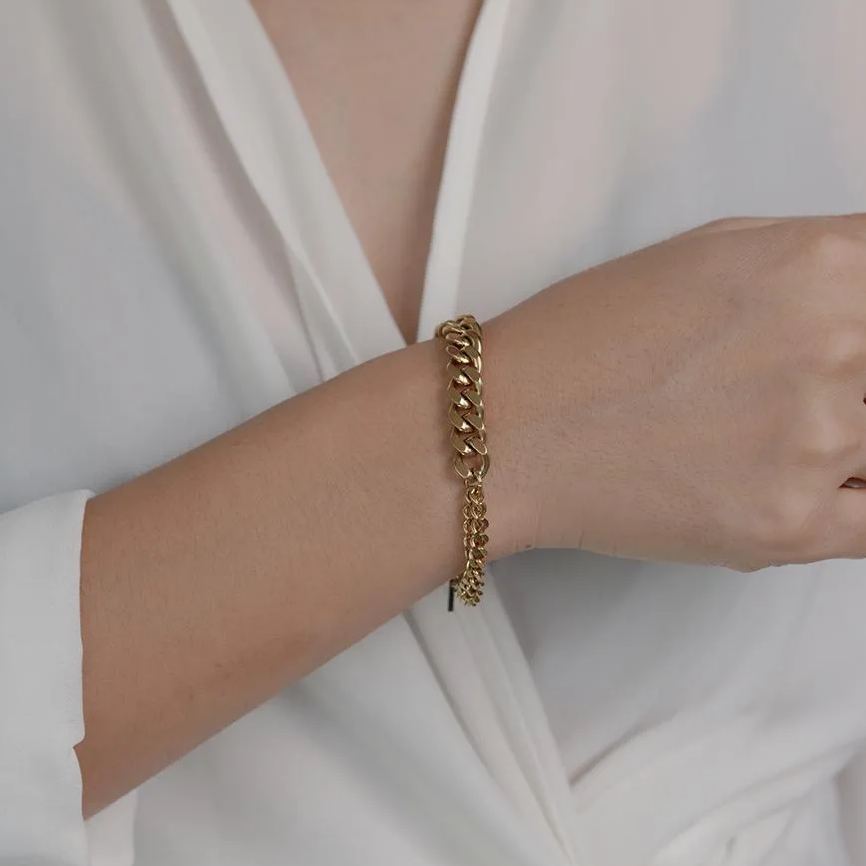 Ola Gold Chain Bracelet - Gung Jewellery