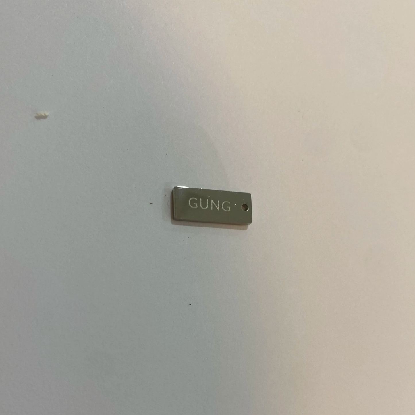 Silver Stainless steel Rec Tag