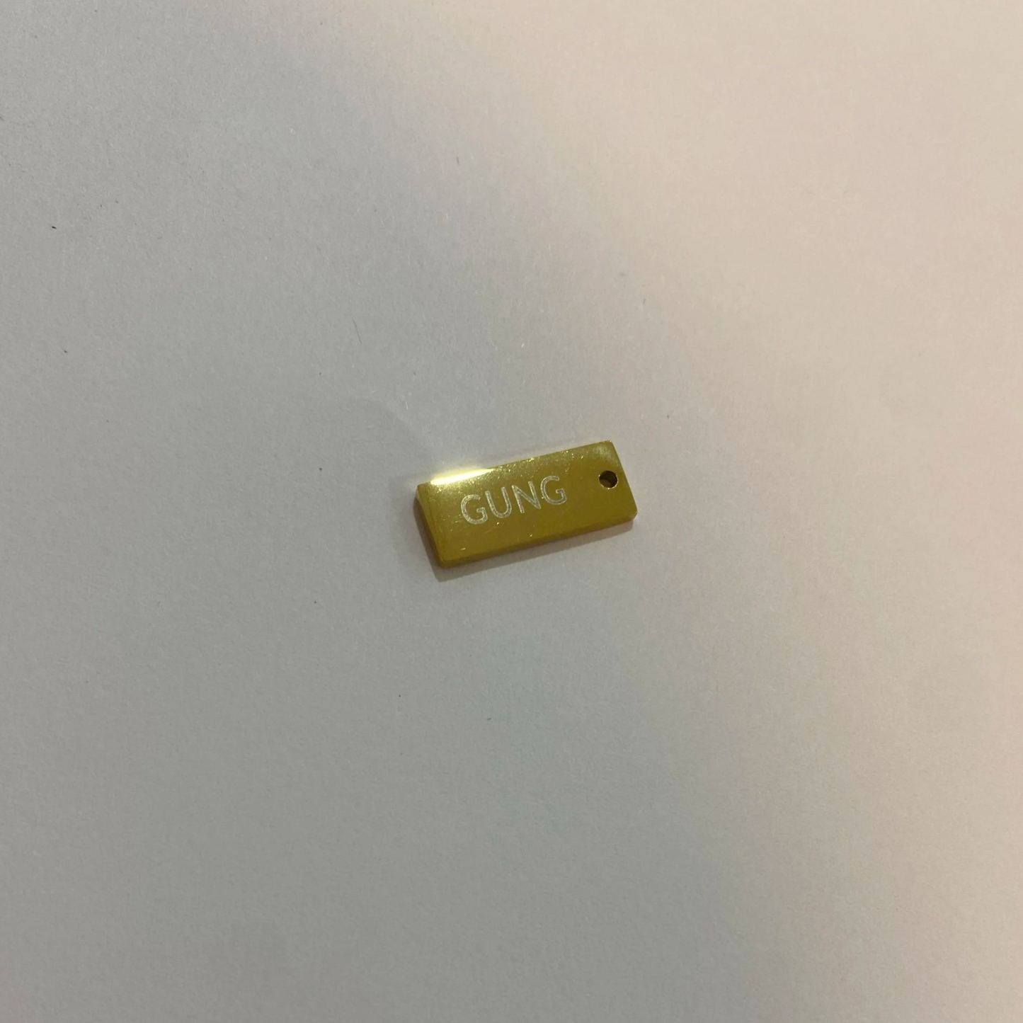 Gold Stainless steel Rec Tag