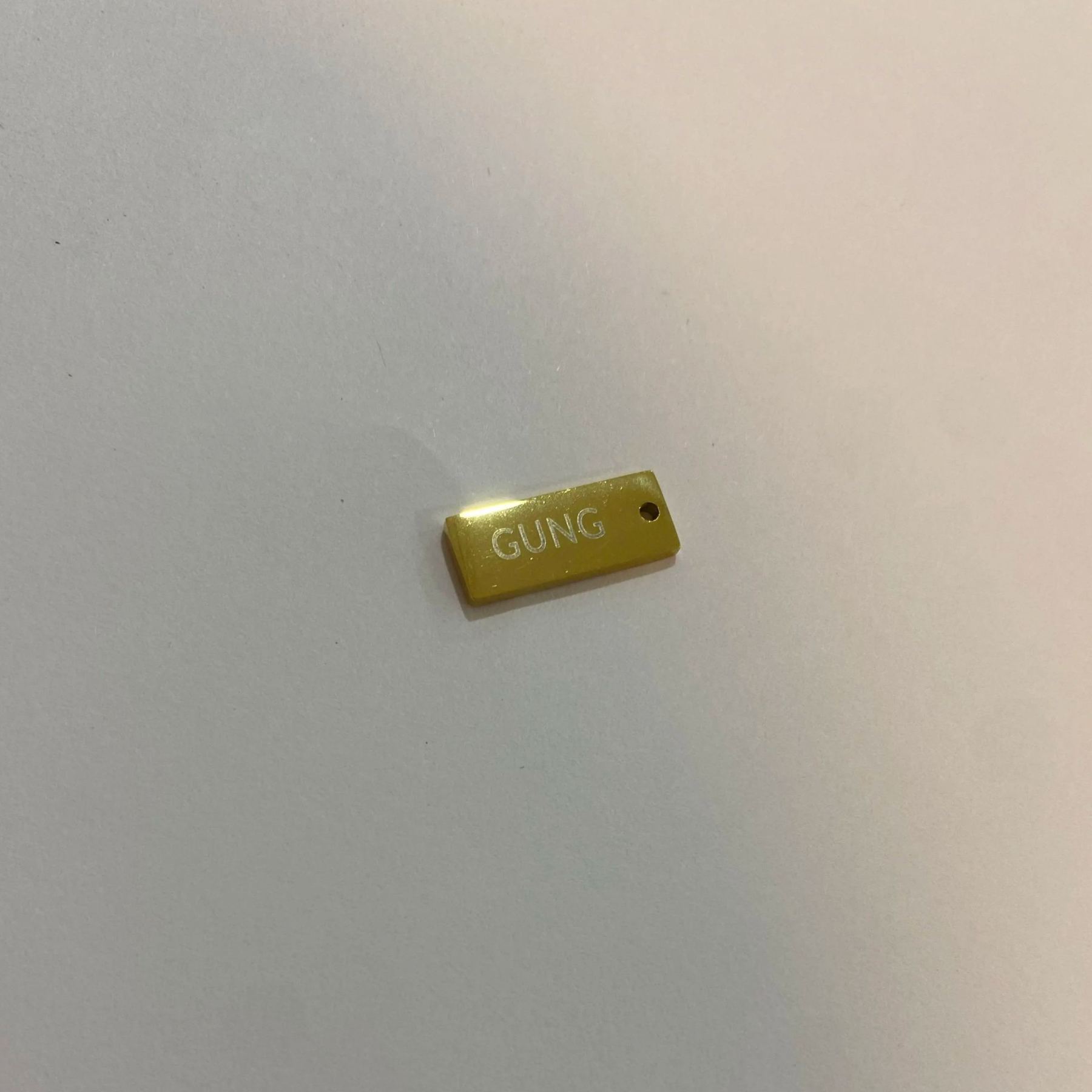 Gold Stainless steel Rec Tag